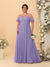 A-Line/Princess V-Neck Spaghetti Straps Chiffon Ruched Plus Size Bridesmaid Dresses