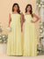 Chiffon A-Line/Princess Square Neck Sleeveless Bridesmaid Dresses with Pleats