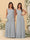 Chiffon A-Line/Princess Square Neck Sleeveless Bridesmaid Dresses with Pleats