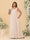 Chiffon A-Line/Princess Square Neck Sleeveless Plus Size Bridesmaid Dresses with Pleats