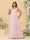 Chiffon A-Line/Princess Square Neck Sleeveless Plus Size Bridesmaid Dresses with Pleats