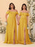 Chiffon A-Line/Princess Off-the-Shoulder Short Sleeves Ruched Bridesmaid Dresses