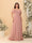 Chiffon A-Line/Princess Off-the-Shoulder Short Sleeves Plus Size Bridesmaid Dresses with Side Slit