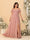Chiffon A-Line/Princess Off-the-Shoulder Short Sleeves Plus Size Bridesmaid Dresses with Side Slit