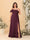Chiffon A-Line/Princess Off-the-Shoulder Short Sleeves Plus Size Bridesmaid Dresses with Side Slit