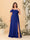 Chiffon A-Line/Princess Off-the-Shoulder Short Sleeves Plus Size Bridesmaid Dresses with Side Slit