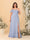Chiffon A-Line/Princess Off-the-Shoulder Short Sleeves Plus Size Bridesmaid Dresses with Side Slit