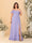 Chiffon A-Line/Princess Off-the-Shoulder Short Sleeves Plus Size Bridesmaid Dresses with Side Slit