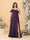 Chiffon A-Line/Princess Off-the-Shoulder Short Sleeves Plus Size Bridesmaid Dresses with Side Slit