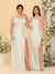 Sheath/Column One-Shoulder Sleeveless Split Side Bridesmaid Dresses with Ruffles