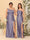 Sheath/Column One-Shoulder Sleeveless Split Side Bridesmaid Dresses with Ruffles