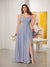 A-Line/Princess Spaghetti Straps Sleeveless Ruched Bridesmaid Dresses with Side Slit