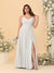 A-Line/Princess Spaghetti Straps Sleeveless Ruched Bridesmaid Dresses with Side Slit