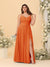 A-Line/Princess Spaghetti Straps Sleeveless Ruched Bridesmaid Dresses with Side Slit