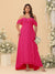 A-Line/Princess Off-the-Shoulder Plus Size Bridesmaid Dresses with Ruffles
