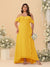 A-Line/Princess Off-the-Shoulder Plus Size Bridesmaid Dresses with Ruffles