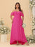 A-Line/Princess Off-the-Shoulder Plus Size Bridesmaid Dresses with Ruffles