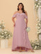 A-Line/Princess Off-the-Shoulder Plus Size Bridesmaid Dresses with Ruffles
