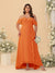 A-Line/Princess Off-the-Shoulder Plus Size Bridesmaid Dresses with Ruffles