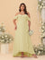 A-Line/Princess Off-the-Shoulder Plus Size Bridesmaid Dresses with Ruffles