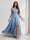 A-Line/Princess V-Neck Ankle-Length Bridesmaid Dresses With Ruffles & Split Side
