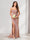 Trumpet/Mermaid One Shoulder Floor Length Ruched Bridesmaid Dresses with Split Side