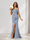 Sheath/Column Cold Shoulder Floor-Length Bridesmaid Dresses with Split Side