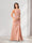 Sheath/Column One-Shoulder Floor-Length Ruched Bridesmaid Dresses with Split Side