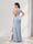 Sheath/Column V-Neck Floor-Length Ruched Bridesmaid Dresses with Ruffles & Split Side