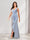 Sheath/Column V-Neck Floor-Length Ruched Bridesmaid Dresses with Ruffles & Split Side