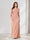 Sheath/Column Cold Shoulder Floor-Length Bridesmaid Dresses with Bowknots