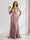 A-Line/Princess Off-the-Shoulder Floor-Length Ruched Bridesmaid Dresses With Ruffles & Split Side