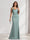 Sheath/Column Cowl Neck Floor-Length Bridesmaid Dresses with Beadings