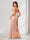 Trumpet/Mermaid Square Neck Floor-Length Ruched Bridesmaid Dresses With Shoulder Sash Tie