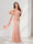 Trumpet/Mermaid Square Neck Floor-Length Ruched Bridesmaid Dresses With Shoulder Sash Tie