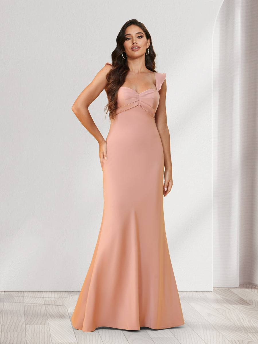 Trumpet/Mermaid Sweetheart Floor-Length Ruched Bridesmaid Dresses