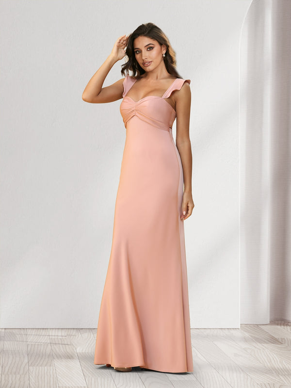 Trumpet/Mermaid Sweetheart Floor-Length Ruched Bridesmaid Dresses