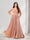 A-Line/Princess Spaghetti Straps Floor-Length Bridesmaid Dresses With Pleats