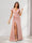 Sheath/Column V-Neck Floor-Length Ruched Bridesmaid Dresses With Ruffles & Split Side