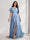 A-Line/Princess V-Neck Short Sleeves Bridesmaid Dresses With Ruffles & Split Side
