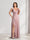A-Line/Princess V-Neck Short Sleeves Bridesmaid Dresses With Ruffles & Split Side