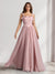 A-Line/Princess Square Neck Sleeveless Floor-Length Bridesmaid Dresses With Pleats & Ruffles