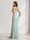Sheath/Column Off-the-Shoulder Long Bridesmaid Dresses with Split Side