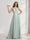 A-Line V-Neck Halter Sleeveless Floor-Length Bridesmaid Dresses With Pleats