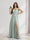 A-Line/Princess V-Neck Floor-Length Bridesmaid Dresses With Ruffles & Pleats