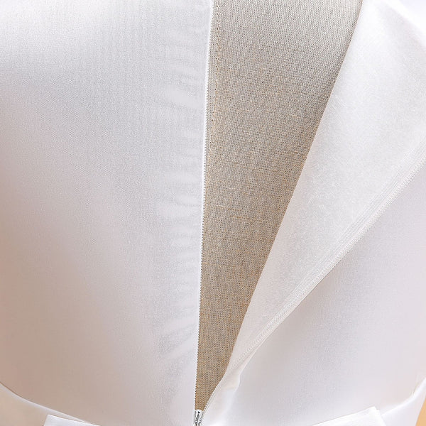 Ball Gown Scoop Puff Sleeves Flower Girl Dresses with Ruched