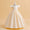 Ball Gown Scoop Puff Sleeves Flower Girl Dresses with Ruched