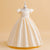 Ball Gown Scoop Puff Sleeves Flower Girl Dresses with Ruched