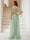 A-Line/Princess V-Neck Short Sleeves Long Bridesmaid Dresses with Split Side