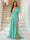 A-Line/Princess V-Neck Short Sleeves Long Bridesmaid Dresses with Split Side